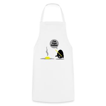 egg vader - Kochschürze - Weiß - Vorne - AI Model Male 185 dark (185cm)