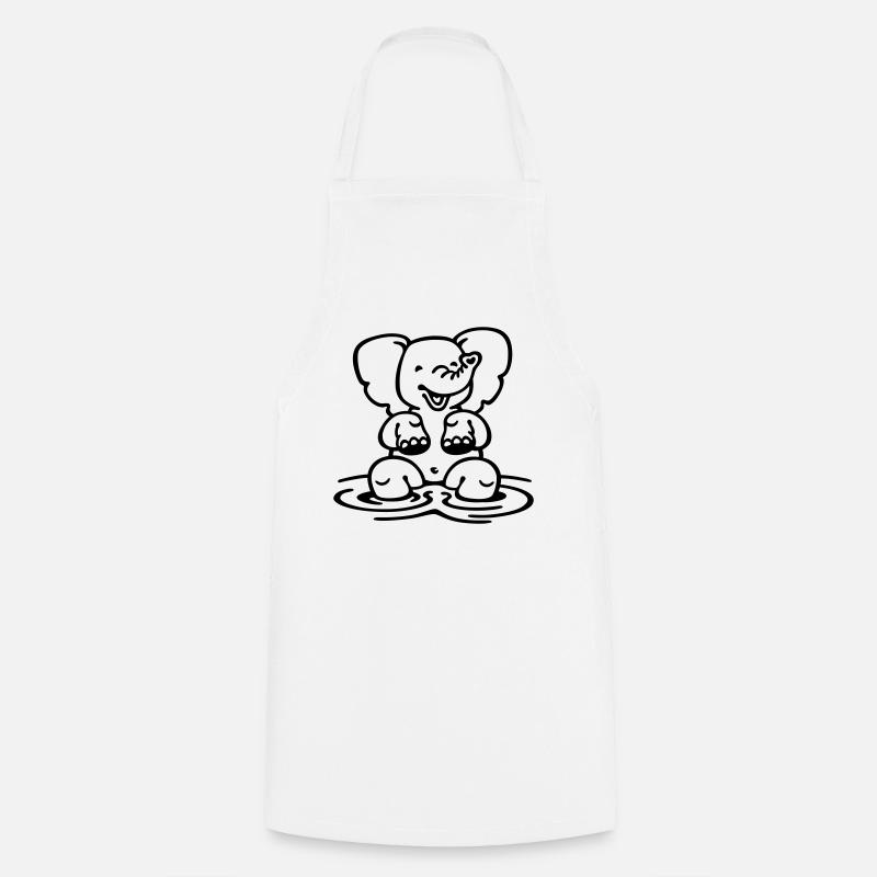 little elephant (a) - Tablier de cuisine - blanc