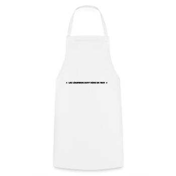 Les légendes sont nées en 1984 - Tablier de cuisine - blanc - Devant - AI Model Male 185 dark (185cm)