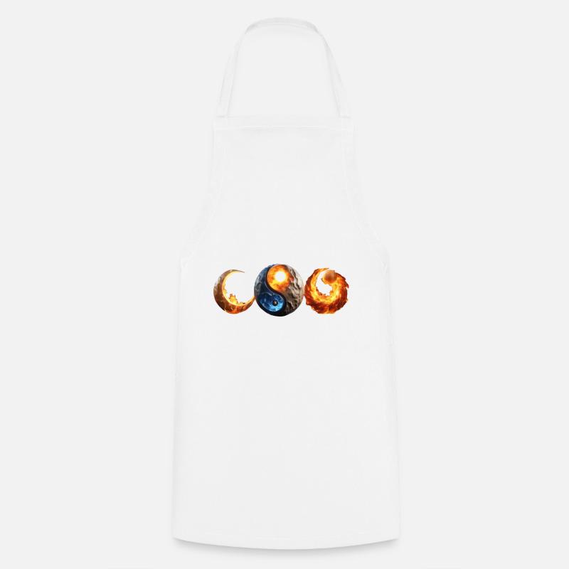 Planets on fire - Cooking Apron - white