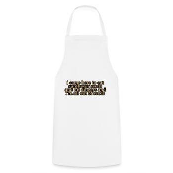 Je suis venu ici pour manger des graines de tournesol et frapper des dingers - Tablier de cuisine - blanc - Devant - AI Model Male 185 dark (185cm)
