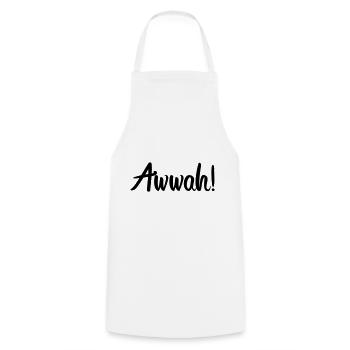 Awwah - Cooking Apron - white - Front - AI Model Male 185 dark (185cm)