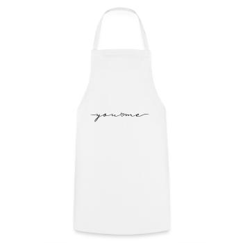 Vous et moi vous et moi adorez la police de calligraphie - Tablier de cuisine - blanc - Devant - AI Model Male 185 dark (185cm)