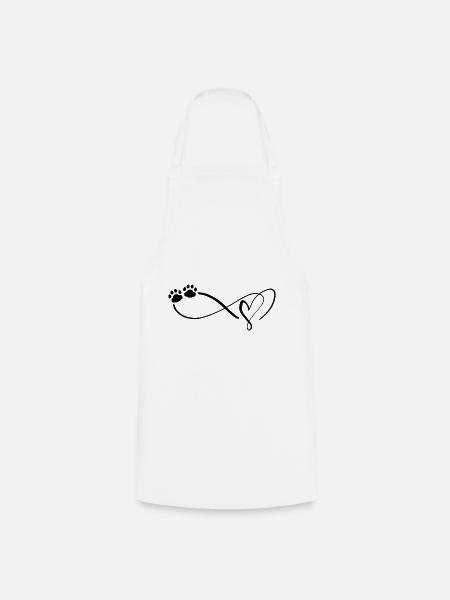 Cat Paw Cuore Cat Owner Cat Lover - Forklæde - hvid