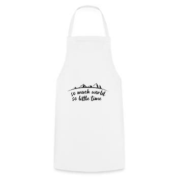 tant de monde si peu de temps - Tablier de cuisine - blanc - Devant - AI Model Male 185 dark (185cm)