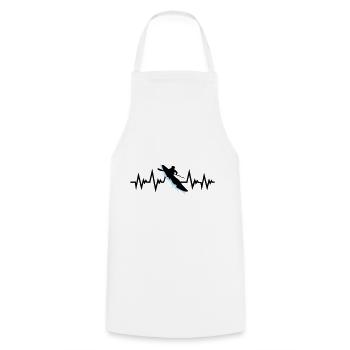 Kayaking, Kayaking & Pulse Heartbeat - Kayaking - Cooking Apron - white - Front - AI Model Male 185 dark (185cm)