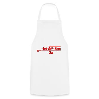 Formule quadratique pour la classe de mathématiques 4 - Tablier de cuisine - blanc - Devant - AI Model Male 185 dark (185cm)