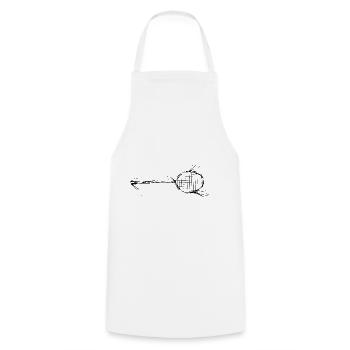 Badminton - Tablier de cuisine - blanc - Devant - AI Model Male 185 dark (185cm)