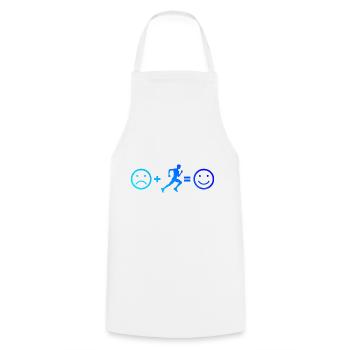 Cross Country Running Women Running Men - Cooking Apron - white - Front - AI Model Male 185 dark (185cm)