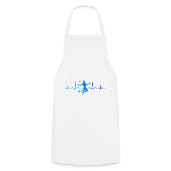 Badminton Squash Badminton Women Men Badmintons - Cooking Apron - white - Front - AI Model Male 185 dark (185cm)