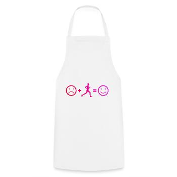 Jogging Running Race Cross Country Running - Cooking Apron - white - Front - AI Model Male 185 dark (185cm)