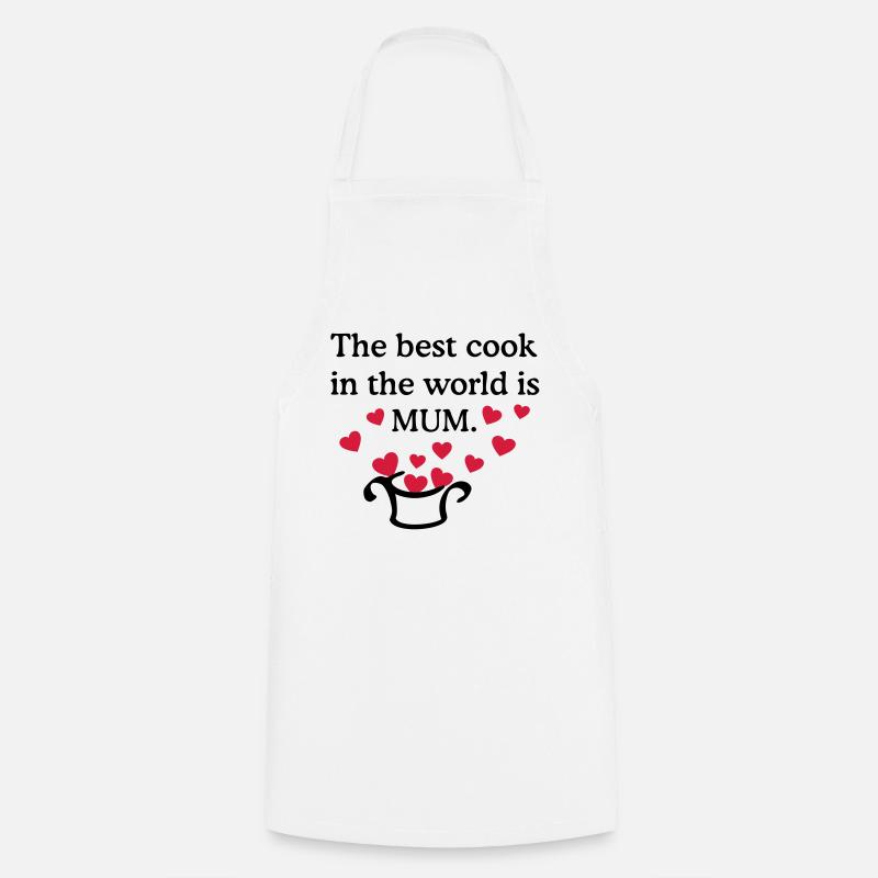 female chef best cook mum - Cooking Apron - white