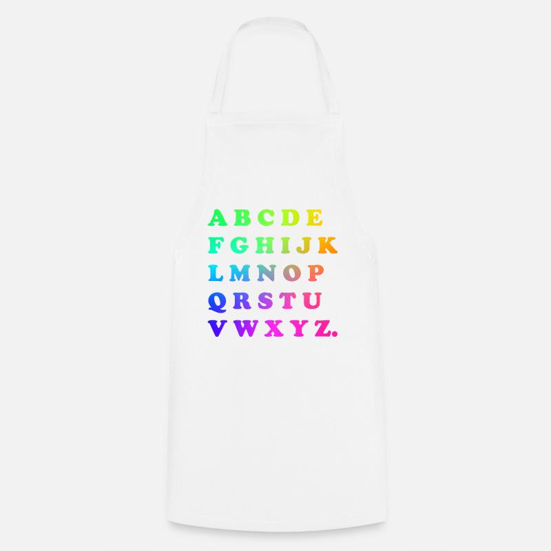 Alphabet - Cooking Apron - white
