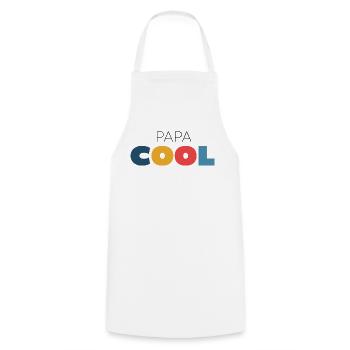 papa cool - Tablier de cuisine - blanc - Devant - AI Model Male 185 dark (185cm)