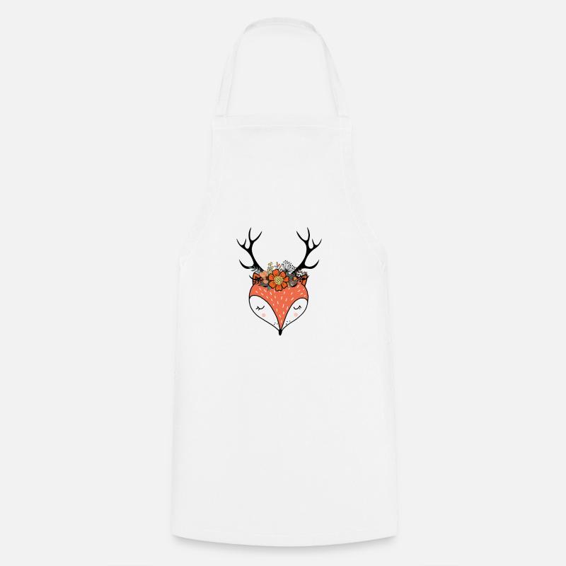 Renard d'automne - Tablier de cuisine - blanc