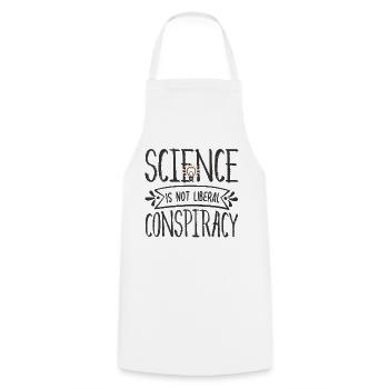 Science Is Not Liberal Conspiracy Funny - Cooking Apron - white - Front - AI Model Male 185 dark (185cm)