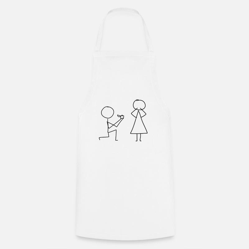 Demande de mariage - Tablier de cuisine - blanc