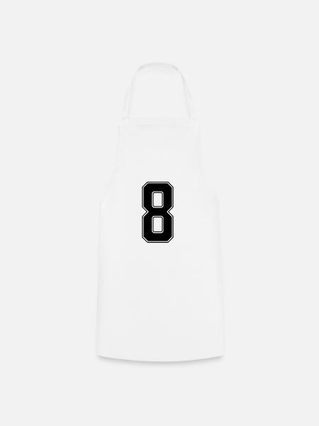 8 ans numéro maillot 8 - Tablier de cuisine - blanc
