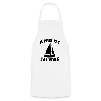 Je peux pas j'ai voile - Tablier de cuisine - blanc - Devant - AI Model Male 185 dark (185cm)