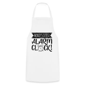 Le réveil le plus mignon du monde - Tablier de cuisine - blanc - Devant - AI Model Male 185 dark (185cm)