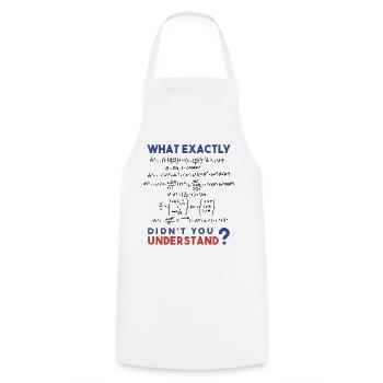 Blague de formule de physique - Tablier de cuisine - blanc - Devant - AI Model Male 185 dark (185cm)