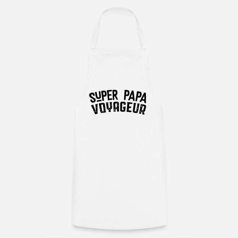 Super Papa voyageur - Tablier de cuisine - blanc