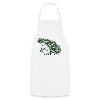 Toad Frog Graphic Aquatic Amphibian Frog Lovers - Cooking Apron - white - Front - AI Model Male 185 dark (185cm)