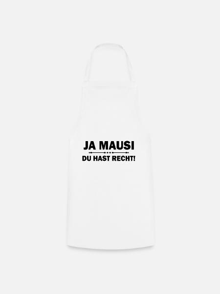 Ja mausi Partner Paar Liebe Spruch Geschenk - Kochschürze - Weiß