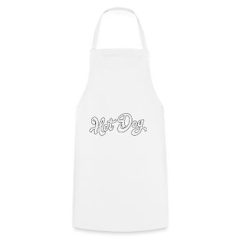 Hot dog - Cooking Apron - white - Front - AI Model Male 185 dark (185cm)