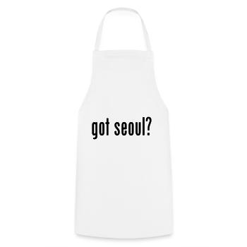 got seoul? - Cooking Apron - white - Front - AI Model Male 185 dark (185cm)