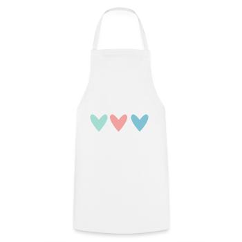 SAINT VALENTINE. bachelorette party. I LOVE YOU. I LOVE YOU. LOVE - Cooking Apron - white - Front - AI Model Male 185 dark (185cm)