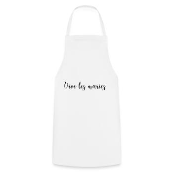 VIVE LES MARIES. JUST MARRIED. VIVE LES MARIES - Tablier de cuisine - blanc - Devant - AI Model Male 185 dark (185cm)