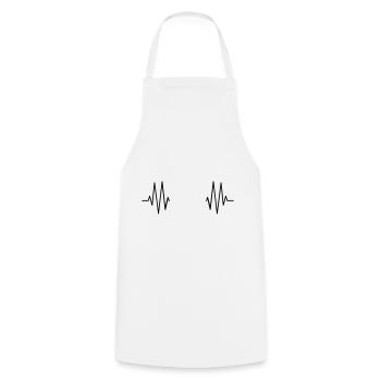 Heartbeat Personnalisation Symbole - Tablier de cuisine - blanc - Devant - AI Model Male 185 dark (185cm)