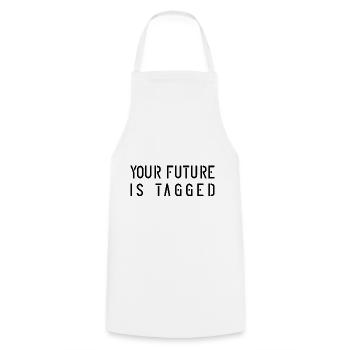 Your Future is tagged - Cooking Apron - white - Front - AI Model Male 185 dark (185cm)