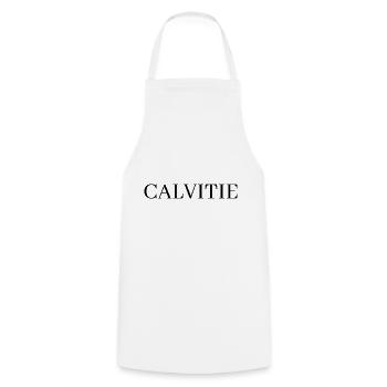 Calvitie - Tablier de cuisine - blanc - Devant - AI Model Male 185 dark (185cm)