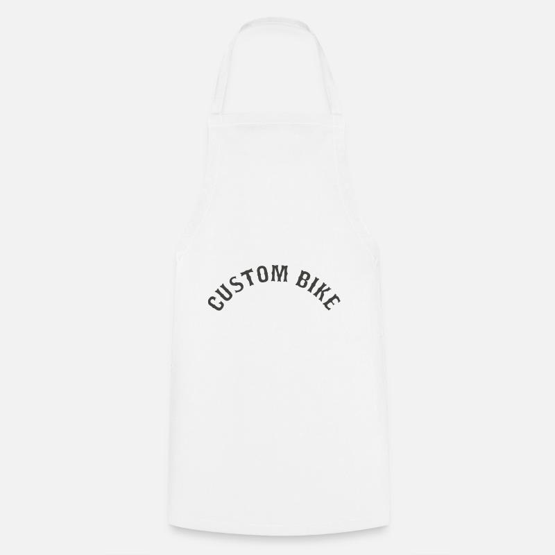 Custom Bike - Cooking Apron - white