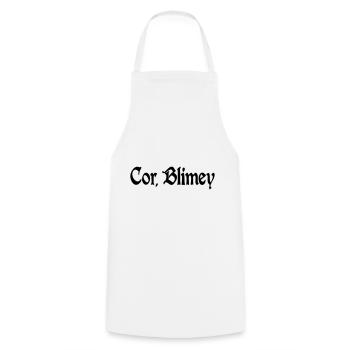 Cor, Blimey - Cooking Apron - white - Front - AI Model Male 185 dark (185cm)