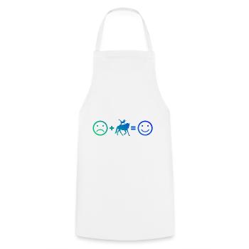 Team vaulting, equestrian art, artistic gymnastics on the Pfer - Cooking Apron - white - Front - AI Model Male 185 dark (185cm)