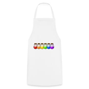 Pride Gamer LGBT+ compact - Tablier de cuisine - blanc - Devant - AI Model Male 185 dark (185cm)