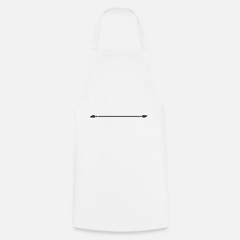 Ligne feuilles feuilles décor de tiret tiret - Tablier de cuisine - blanc