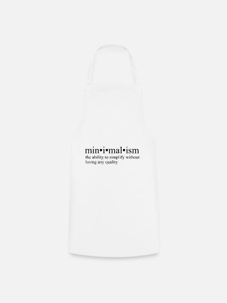Minimalismus - Kochschürze - Weiß