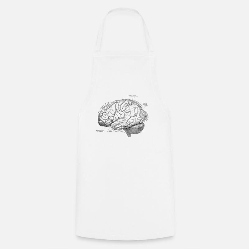 Human Body - Brain - Cooking Apron - white