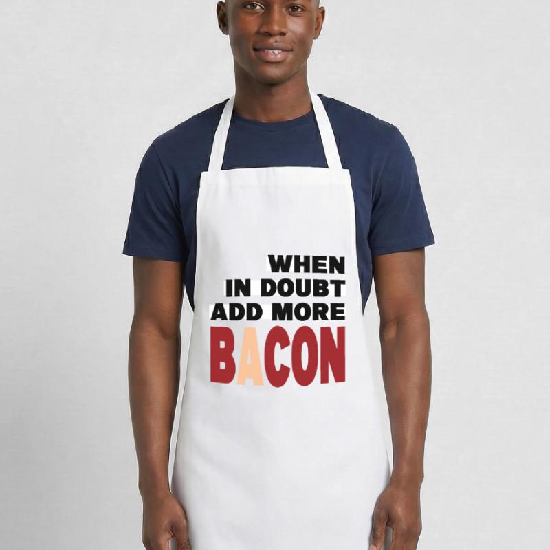 When in doubt add more BACON (noir) Tablier de cuisine