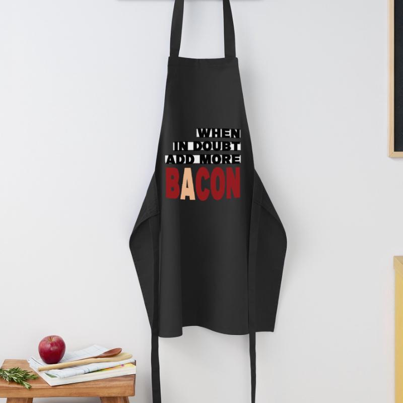 When in doubt add more BACON (noir) Tablier de cuisine