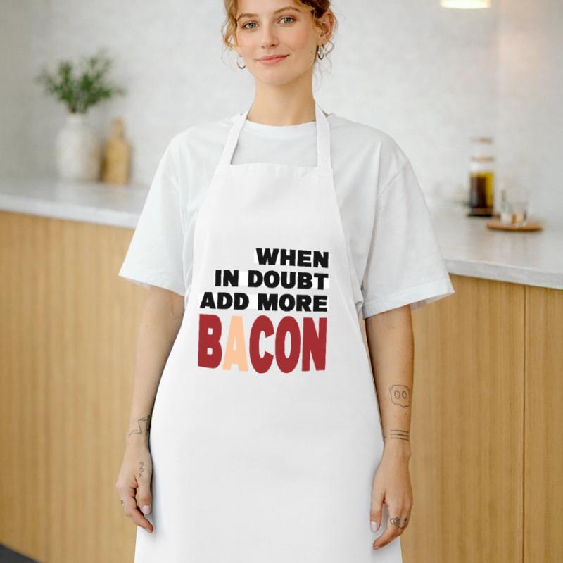 When in doubt add more BACON (noir) Tablier de cuisine