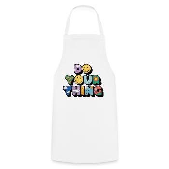 SmileyWorld Do Your Thing Bunte Buchstaben - Kochschürze - Weiß - Vorne - AI Model Male 185 dark (185cm)