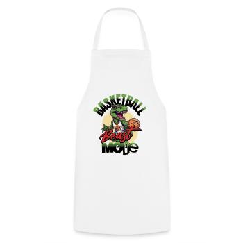 Basketball Dinosaure T-Rex Animal Player Cartoon - Tablier de cuisine - blanc - Devant - AI Model Male 185 dark (185cm)
