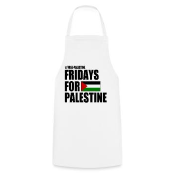 Free palestine fridays for palestine - Kochschürze - Weiß - Vorne - AI Model Male 185 dark (185cm)