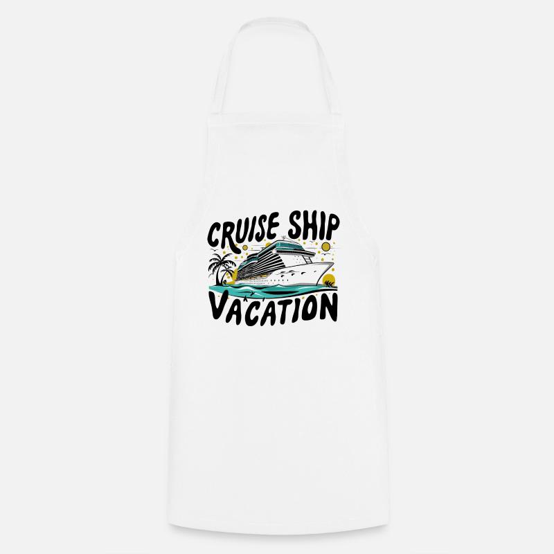 Bateau de croisière Croisière de vacances Croisière - Tablier de cuisine - blanc