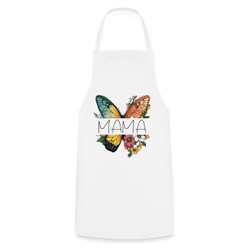 Mom Butterfly Flowers Best Mom Mother's Day - Cooking Apron - white - Front - AI Model Male 185 dark (185cm)